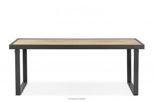 TRIBO, https://konsimo.cz/kolekce/tribo/ Ocelový zahradní stůl v loftovém stylu antracitový antracitová - obrázek