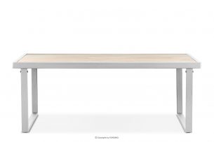 TRIBO, https://konsimo.cz/kolekce/tribo/ Ocelový zahradní stůl v loftovém stylu bílý bílá - obrázek