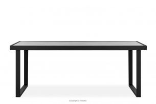 FRENA, https://konsimo.cz/kolekce/frena/ Ocelový zahradní stůl v loftovém stylu černý černá - obrázek