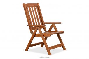 ALCES, https://konsimo.cz/kolekce/alces/ Zahradní židle z masivního borovicového dřeva hnědá - obrázek