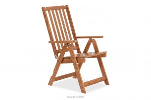 NYCTERE, https://konsimo.cz/kolekce/nyctere/ Zahradní židle z borovicového dřeva hnědá - obrázek