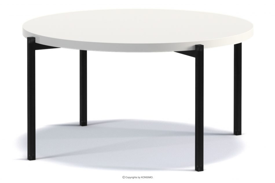 GERIS Konferenční stolek s bílou lesklou deskou bílý lesk - obrázek 0