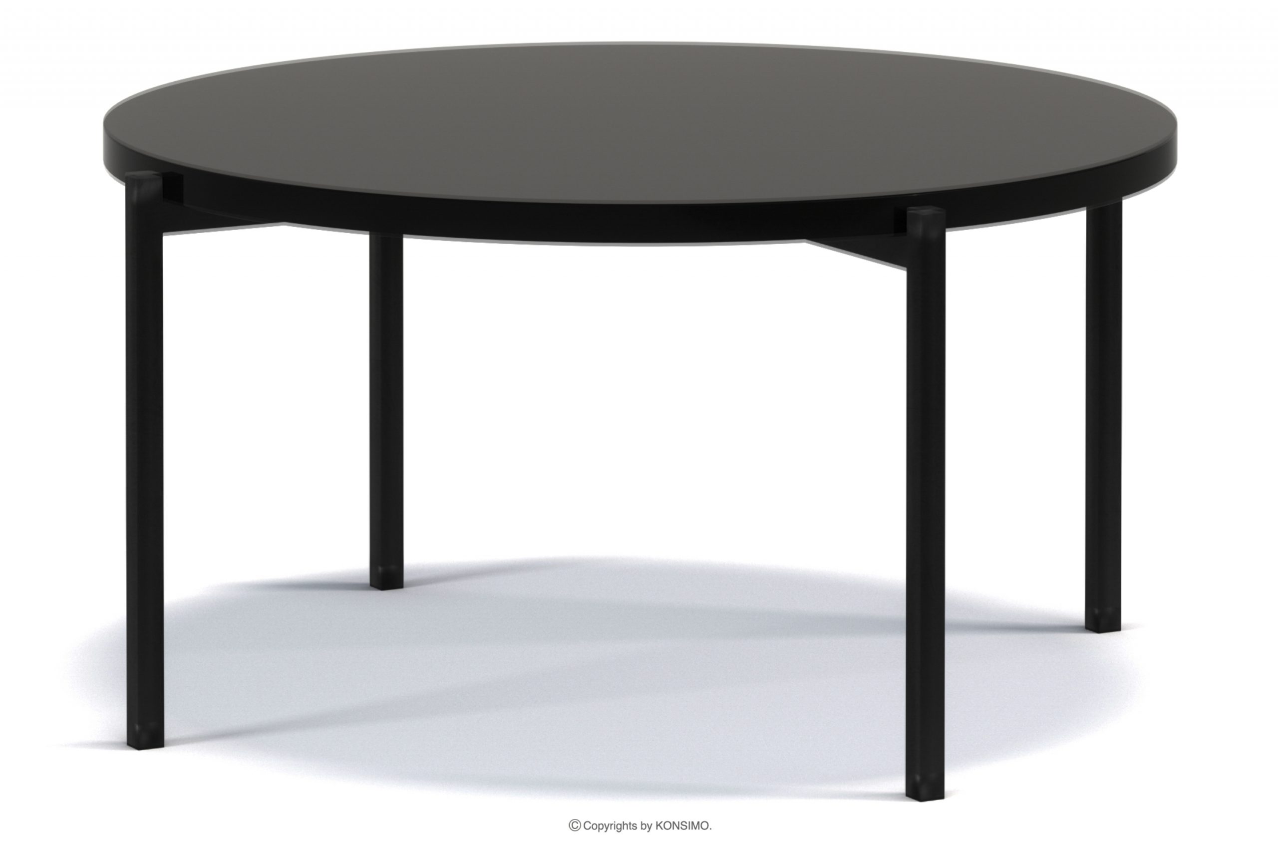 Konferenční stolek s černou lesklou deskou