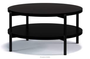 GERIS, https://konsimo.cz/kolekce/geris/ Konferenční stolek s policí v loftovém stylu černý matný černá matná - obrázek