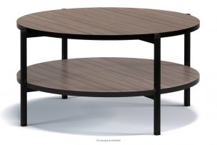 GERIS, https://konsimo.cz/kolekce/geris/ Konferenční stolek s policí v loftovém stylu tmavý dub tmavý dub - obrázek