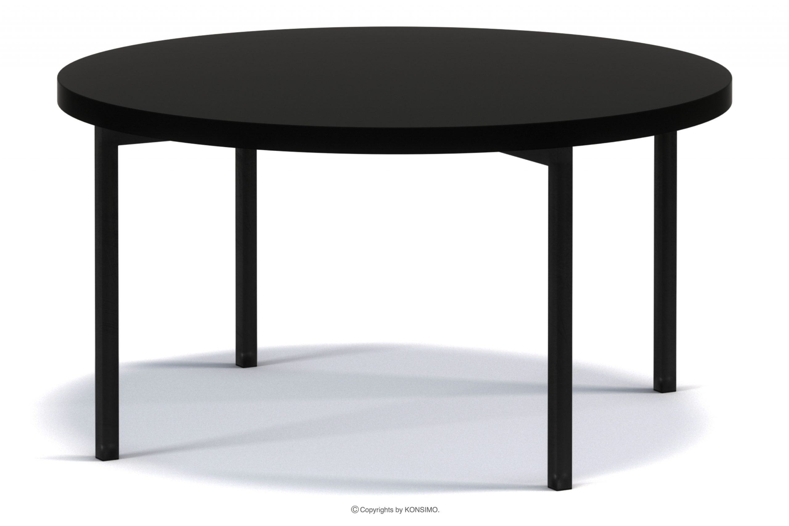 Konferenční stolek do obývacího pokoje v industriálním stylu černý matný
