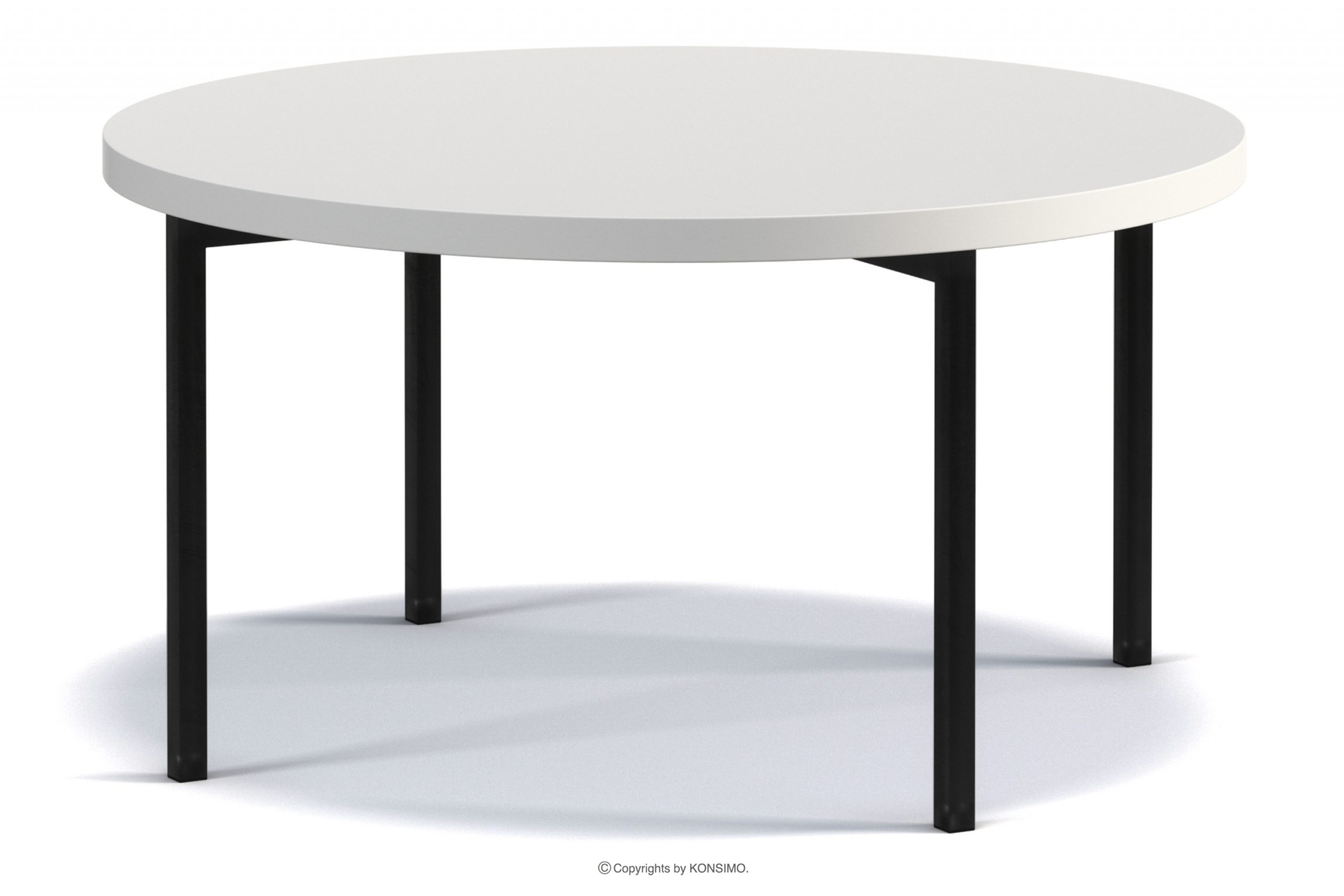 Konferenční stolek do obýváku v industriálním stylu bílý matný