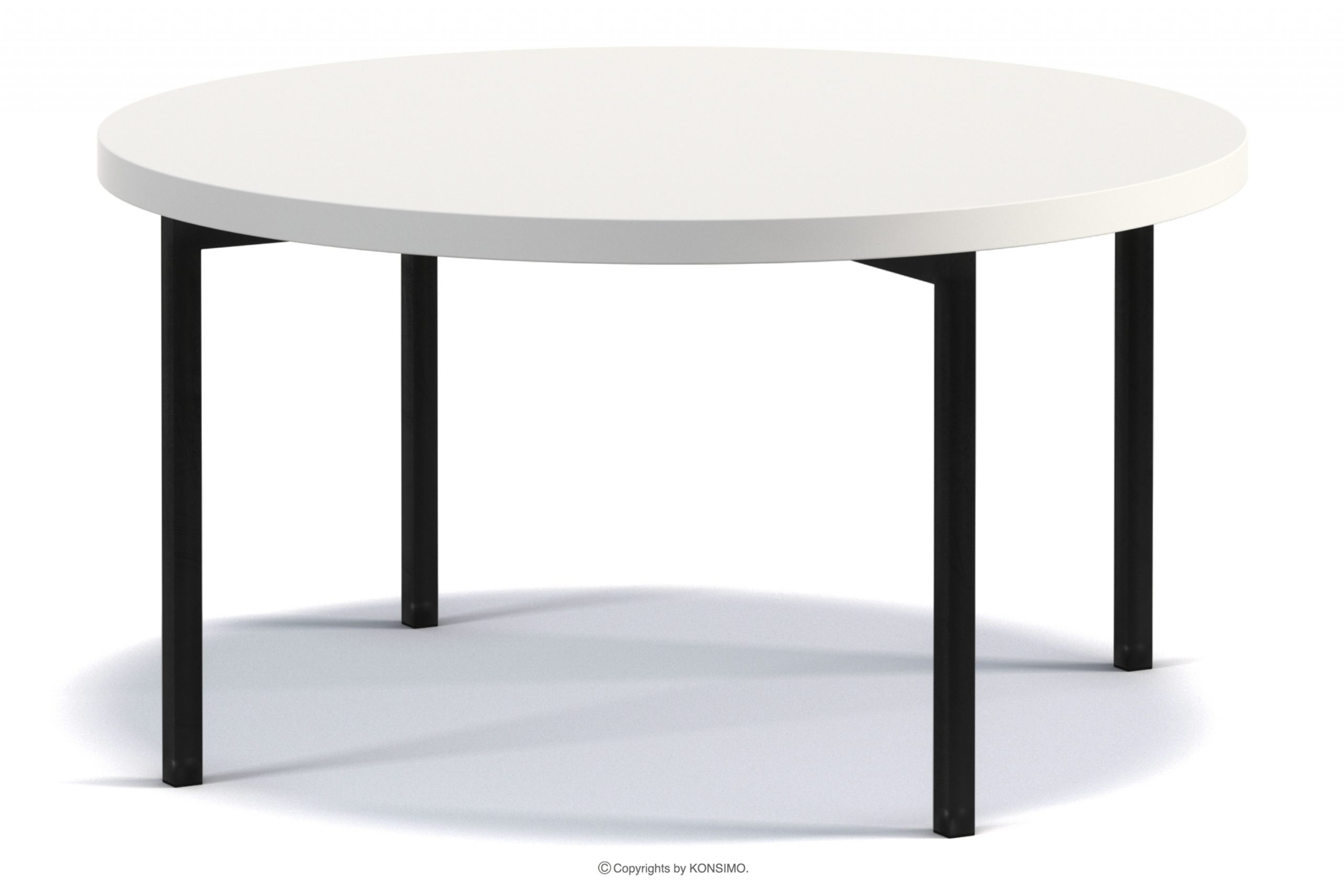 Konferenční stolek do obývacího pokoje v industriálním stylu bílý lesk