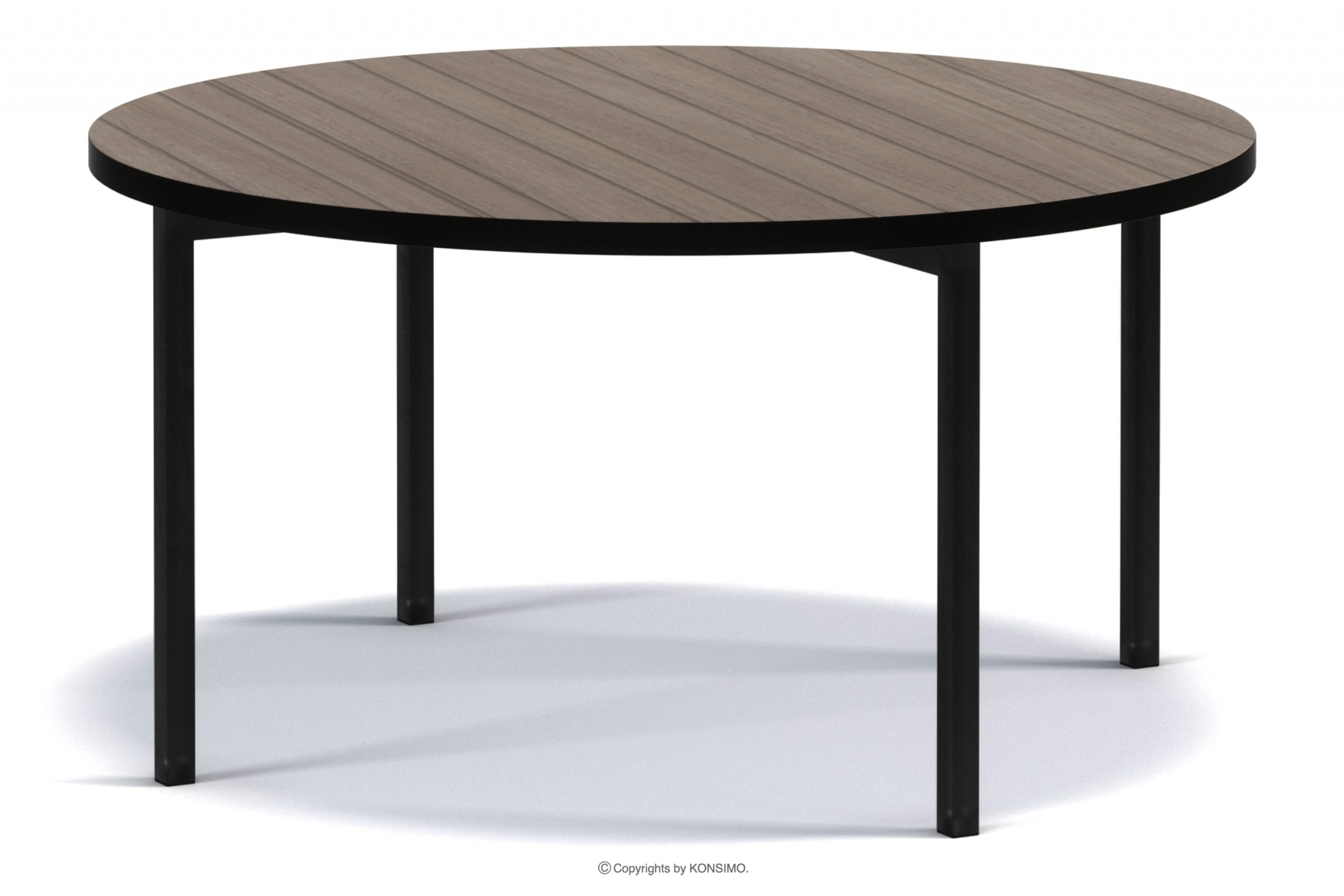 Konferenční stolek do obývacího pokoje v industriálním stylu z tmavého dubu