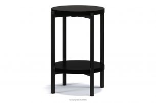 GERIS, https://konsimo.cz/kolekce/geris/ Vysoký stůl s policí v loftovém stylu černý matný černá matná - obrázek