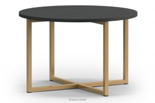 RUFES, https://konsimo.cz/kolekce/rufes/ Konferenční stolek na zlatých nohách v antracitové barvě antracit - obrázek