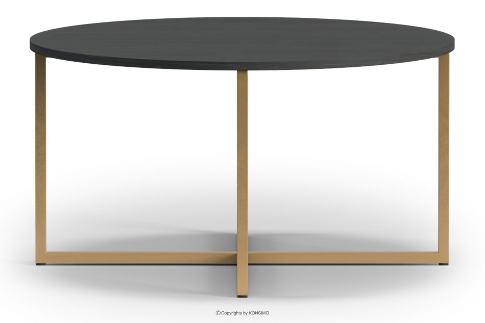 RUFES Konferenční stolek na zlatých nohách v antracitovém stylu glamour antracit - obrázek 2