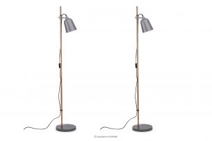 PLISO, https://konsimo.cz/kolekce/pliso/ Stojací lampa ve skandinávském stylu šedá 2ks šedá - obrázek