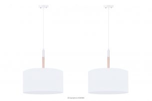 PLISO, https://konsimo.cz/kolekce/pliso/ Závěsná lampa ve skandinávském stylu bílá 2ks bílá - obrázek