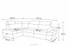 RATLO Rohová pohovka s funkcí spaní a kontejnerem na lůžkoviny ecru vlevo ecru - obrázek 16