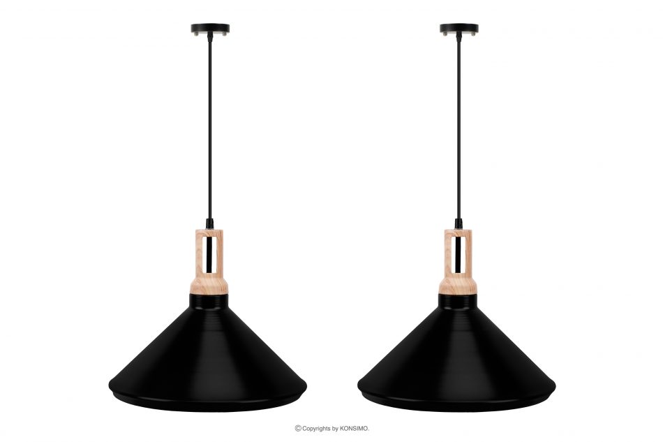 TRIAN Skandinávská závěsná lampa černá 2ks černá - obrázek 0
