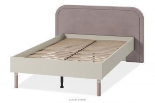 CATTA, https://konsimo.cz/kolekce/catta/ Velká postel s dřevěným rámem do pokoje pro mládež krémový/béžová - obrázek