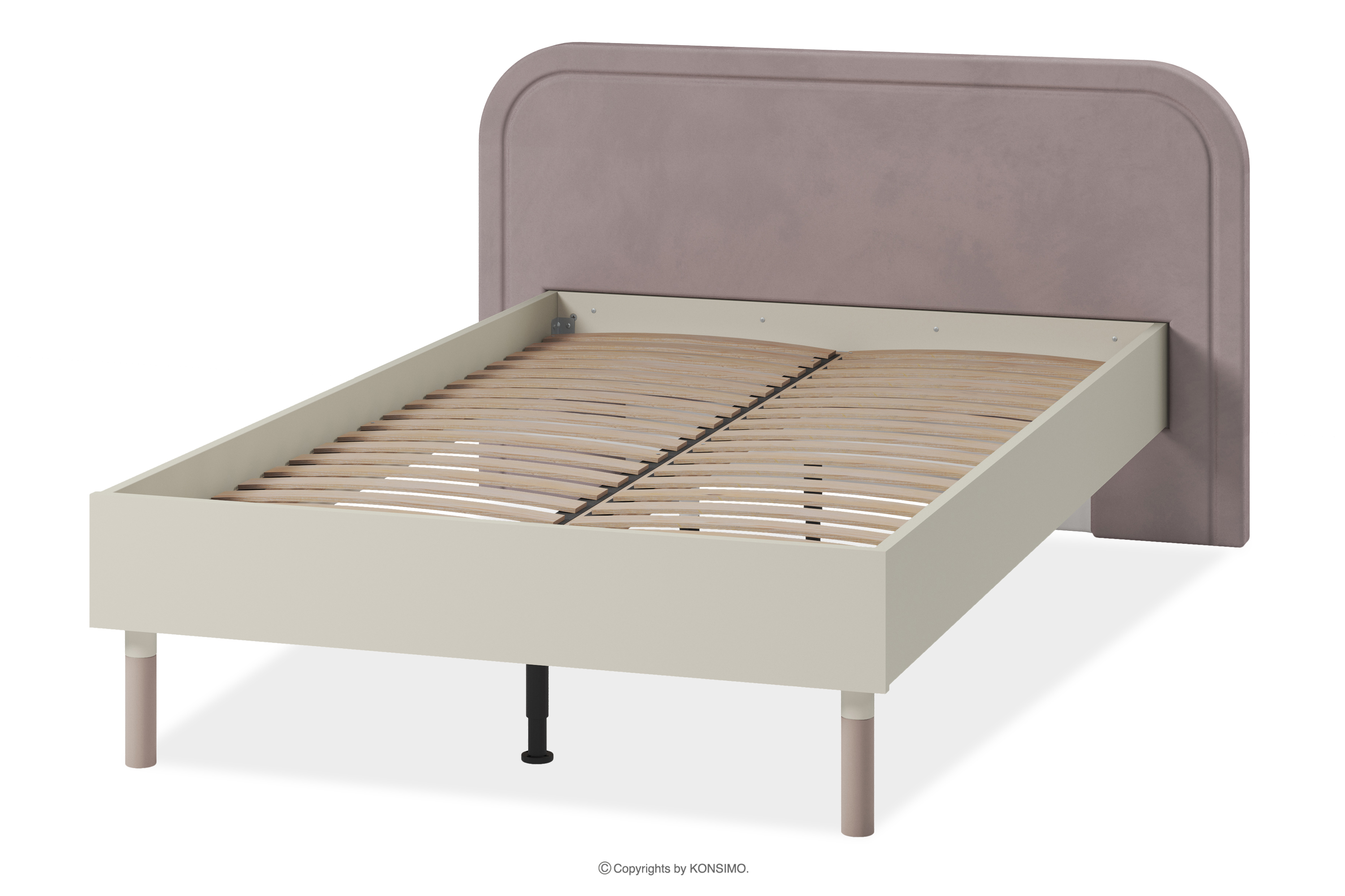 Velká postel s dřevěným rámem do pokoje pro mládež