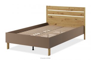 TRIDA, https://konsimo.cz/kolekce/trida/ Široká postel pro mládež s rámem hnědá hnědý dub/řemeslnický dub - obrázek