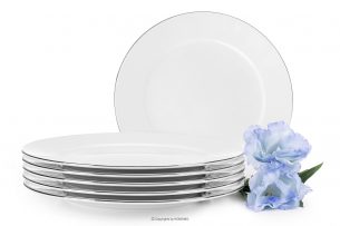 MUSCARI, https://konsimo.cz/kolekce/muscari/ Elegantní jídelní talíř 6ks platinová linie platinová linka - obrázek