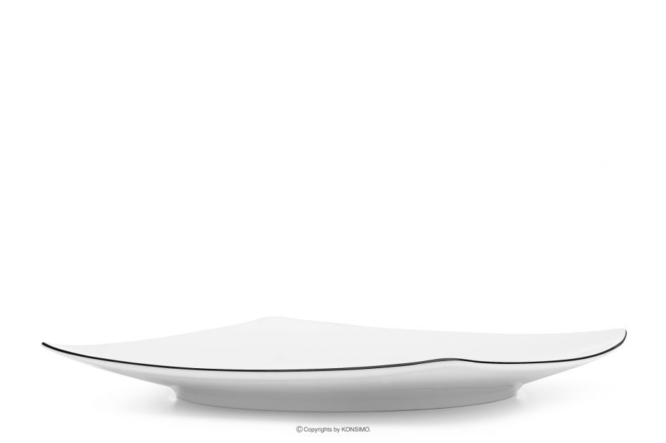 CARLINA Elegantní čtvercový jídelní talíř 6 ks černý okraj černý okraj - obrázek 1