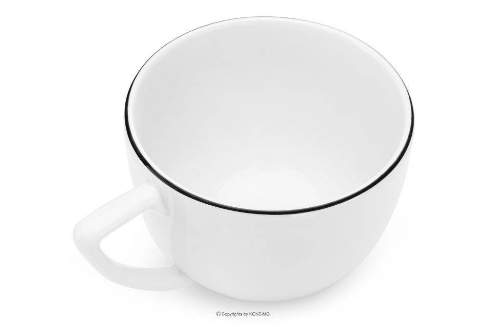 CARLINA Elegantní čtvercová jídelní a kávová souprava pro 12 osob (60 ks) černý okraj černý okraj - obrázek 17