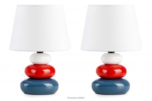 SALU, https://konsimo.cz/kolekce/salu/ Moderní barevná noční lampička 2ks námořnická modř/červená/bílá - obrázek