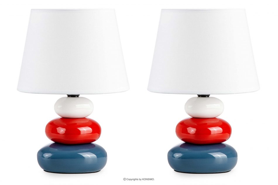 SALU Moderní barevná noční lampička 2ks námořnická modř/červená/bílá - obrázek 0