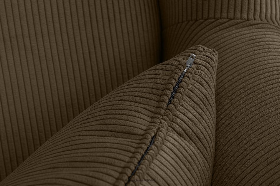 STRALIS Manšestrové manšestrové křeslo na dřevěných nohách studená hnědá studená hnědá - obrázek 9