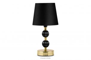 VULGA, https://konsimo.cz/kolekce/vulga/ Elegantní černo-zlatá stolní lampa černá/zlatá - obrázek