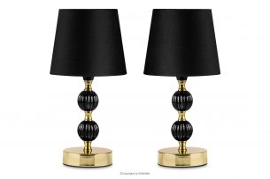 VULGA, https://konsimo.cz/kolekce/vulga/ Elegantní stolní lampa tmavě zelená/zlatá 2ks černá/zlatá - obrázek