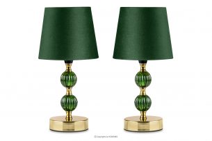 VULGA, https://konsimo.cz/kolekce/vulga/ Elegantní stolní lampa černá/zlatá 2ks tmavě zelená/zlatá - obrázek