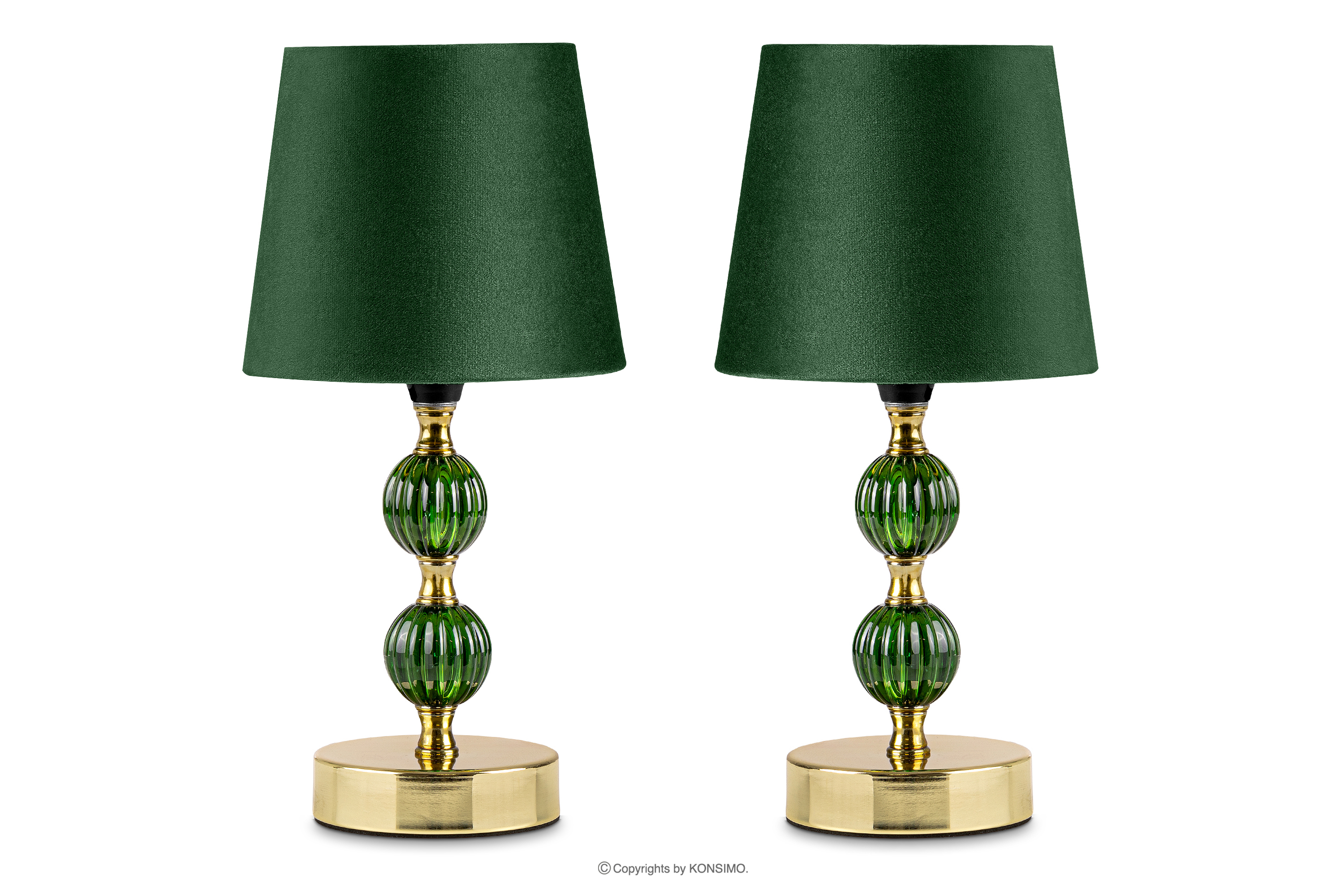 Elegantní stolní lampa černá/zlatá 2ks