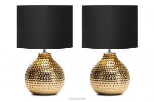 NIPER, https://konsimo.cz/kolekce/niper/ Elegantní lampa se zlatým podstavcem 2ks zlatá/černá - obrázek