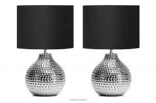NIPER, https://konsimo.cz/kolekce/niper/ Elegantní lampa se stříbrným podstavcem 2ks stříbrná/černá - obrázek