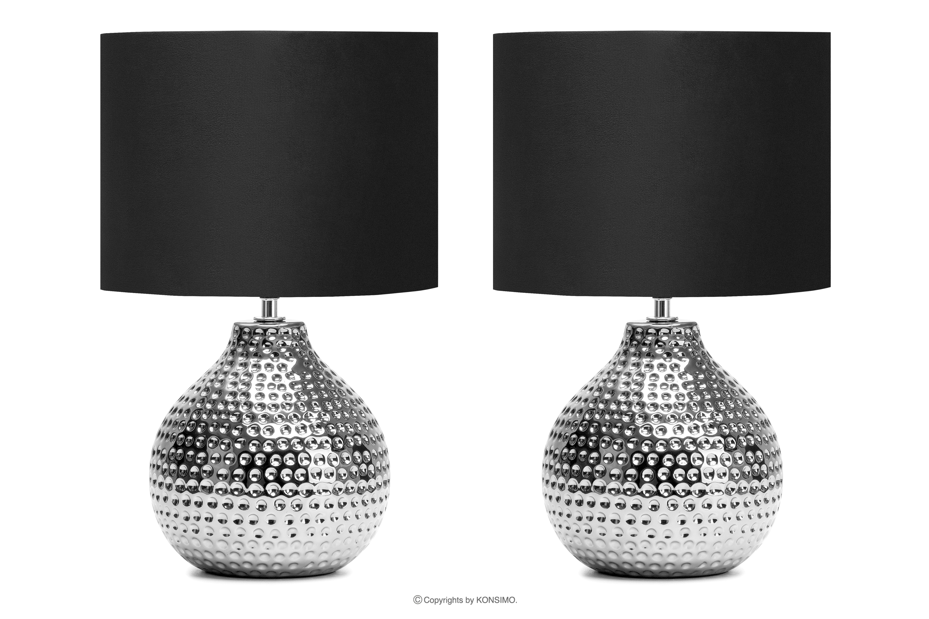 Elegantní lampa se stříbrným podstavcem 2ks