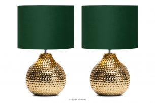 NIPER, https://konsimo.cz/kolekce/niper/ Elegantní noční lampa se zlatým podstavcem 2ks zlatá/zelená - obrázek