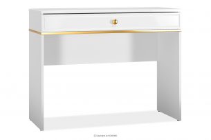 ISORIA, https://konsimo.cz/kolekce/isoria/ Elegantní lesklý psací stůl bílý lesk - obrázek