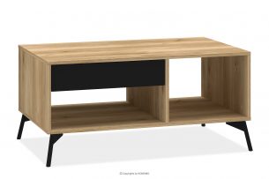 LIRO, https://konsimo.cz/kolekce/liro/ Konferenční stolek ve stylu LOFT na vysokých nohách světlý dub světlý dub/černá - obrázek