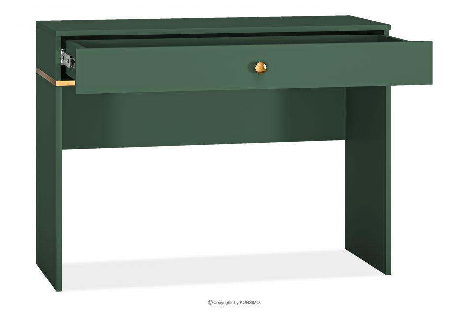 ARICIA Zelený psací stůl se zásuvkou zelená - obrázek 2