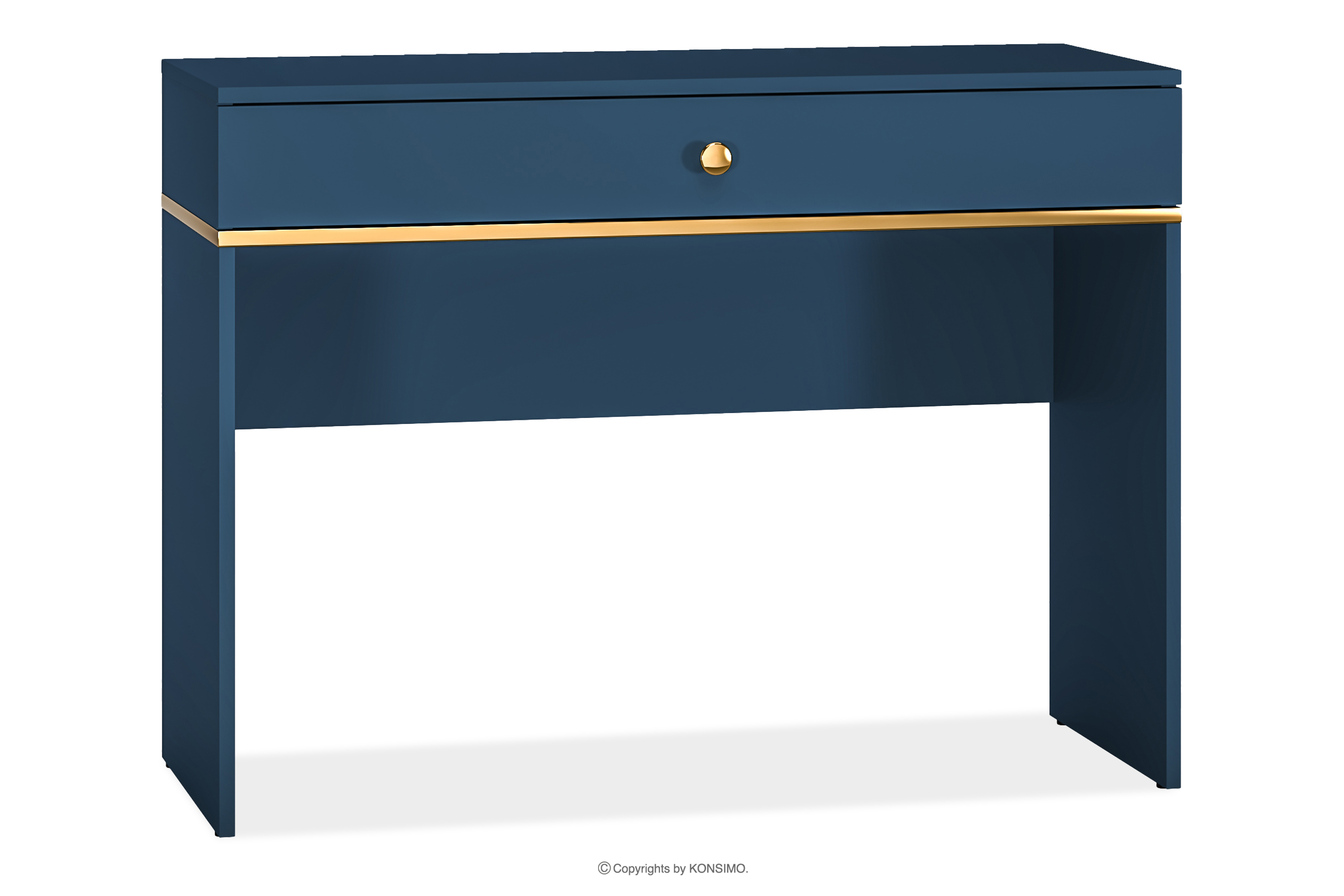 Elegantní námořnicky modrý psací stůl se zásuvkou