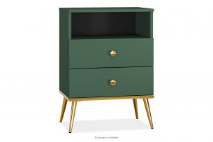 ARICIA, https://konsimo.cz/kolekce/aricia/ Zelený noční stolek na vysokých nohách zelená - obrázek