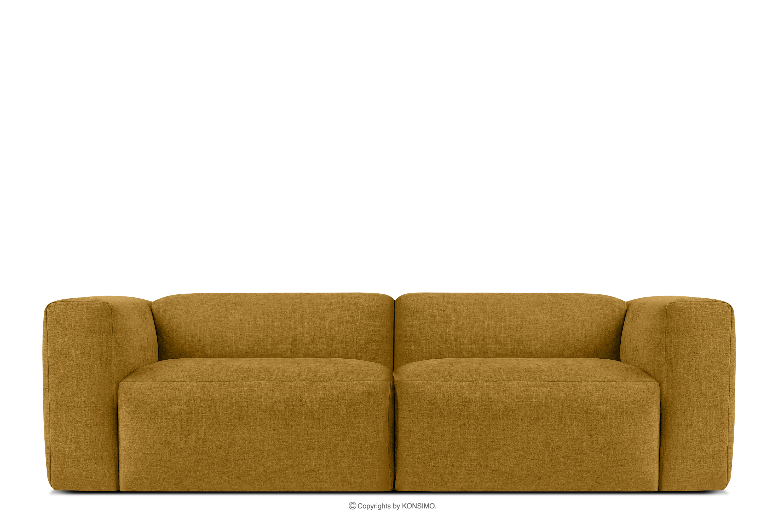 Medová pletená obývací sedačka obláček