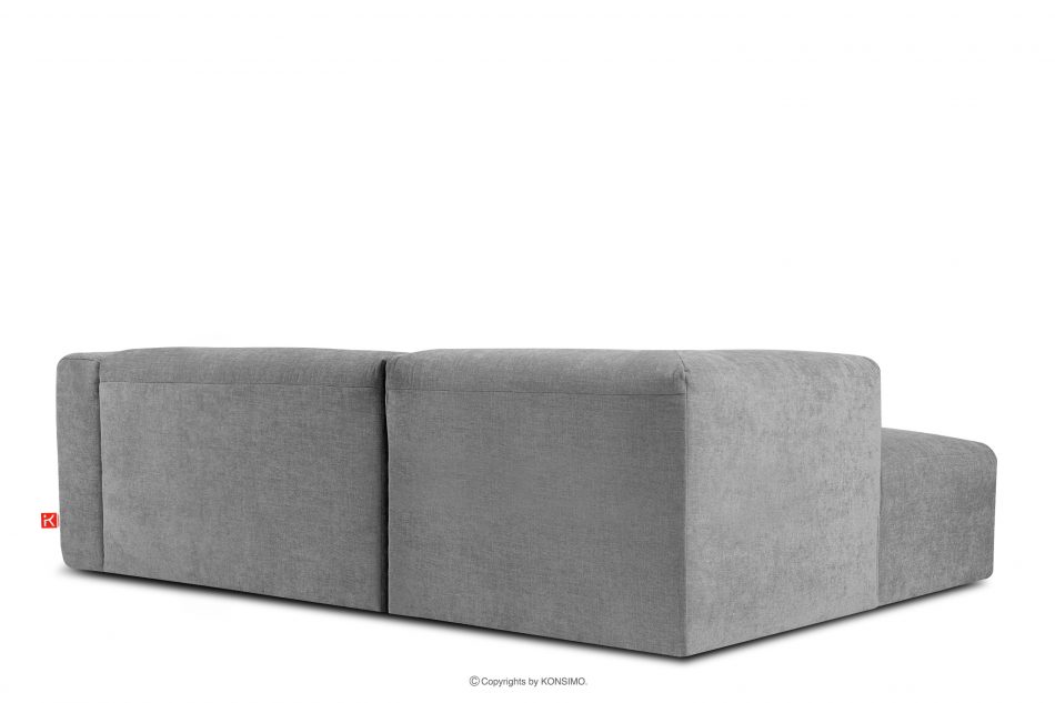BUFFO Modulární rohová sedací souprava do obývacího pokoje z tkané látky světle šedé vpravo světle popelavý - obrázek 3