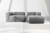BUFFO Modulární rohová sedací souprava do obývacího pokoje z tkané látky světle šedé vpravo světle popelavý - obrázek 12