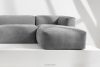 BUFFO Modulární rohová sedací souprava do obývacího pokoje z tkané látky světle šedé vpravo světle popelavý - obrázek 15