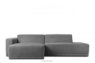 MUDI, https://konsimo.cz/kolekce/mudi/ Rohová sedačka do obývacího pokoje v boho stylu šedá levá šedá - obrázek
