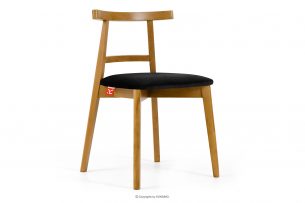 LILIO, https://konsimo.cz/kolekce/lilio/ Vintage styl židle černý samet světlý dub černá/světlý dub - obrázek