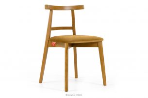 LILIO, https://konsimo.cz/kolekce/lilio/ Vintage styl židle žlutý velur světlý dub žlutá/světlý dub - obrázek
