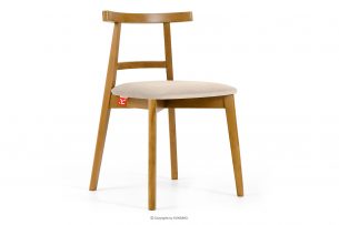 LILIO, https://konsimo.cz/kolekce/lilio/ Vintage styl židle krémový velur světlý dub krémová/světlý dub - obrázek